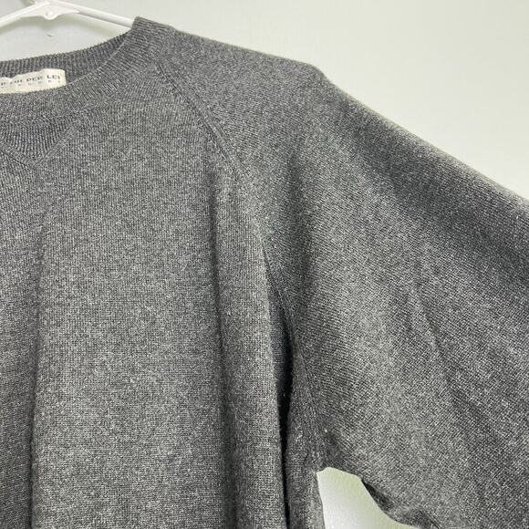 Per Liu Per Lei Mens Silk Cashmere Knit Sweater Sz L Heather Gray Office Career - Picture 3 of 11